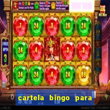 cartela bingo para cha de cozinha imprimir gratis