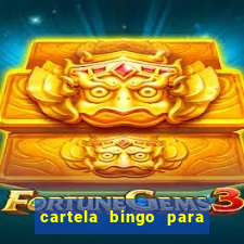 cartela bingo para cha de cozinha imprimir gratis