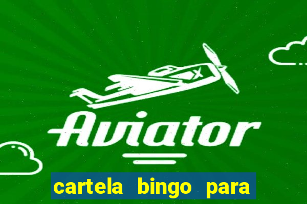 cartela bingo para cha de cozinha imprimir gratis