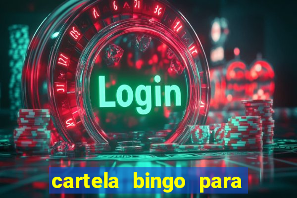 cartela bingo para cha de cozinha imprimir gratis