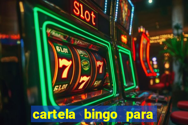 cartela bingo para cha de cozinha imprimir gratis