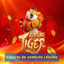 esporte de combate resumo