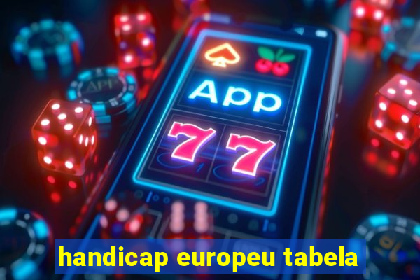 handicap europeu tabela