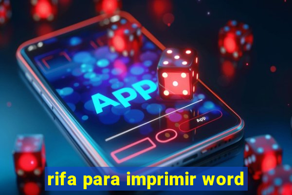 rifa para imprimir word