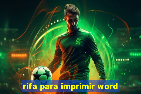 rifa para imprimir word