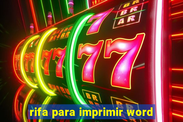 rifa para imprimir word