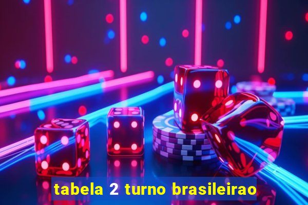 tabela 2 turno brasileirao