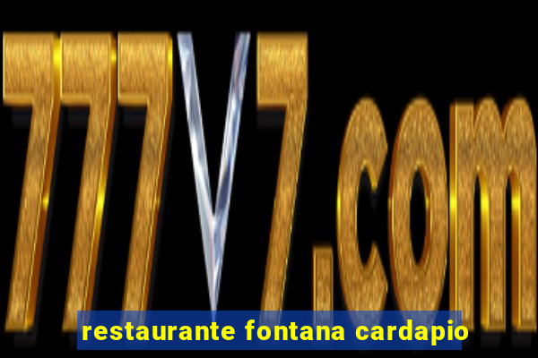 restaurante fontana cardapio