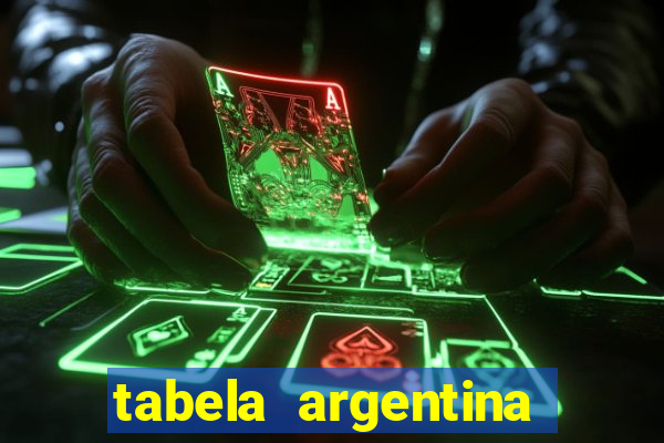 tabela argentina torneo betano