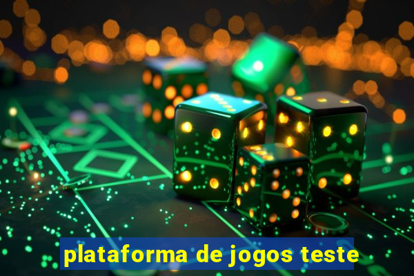 plataforma de jogos teste