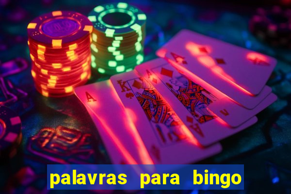 palavras para bingo cha de bebe