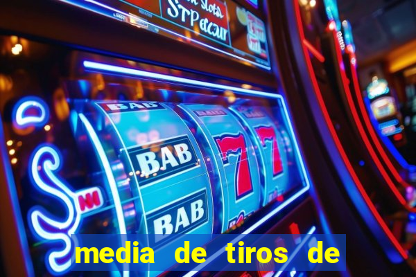 media de tiros de meta por jogo