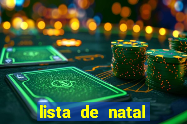 lista de natal para imprimir