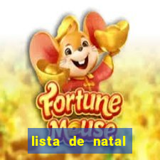 lista de natal para imprimir