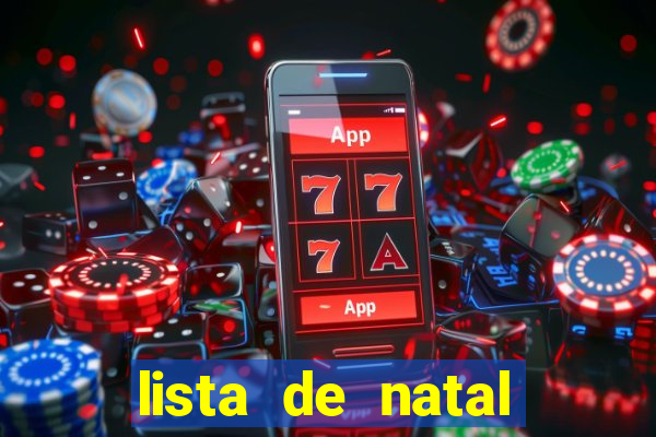 lista de natal para imprimir