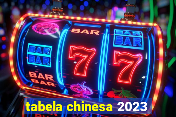 tabela chinesa 2023