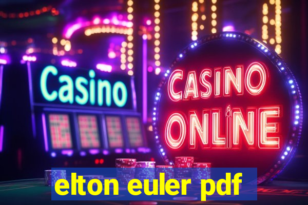 elton euler pdf