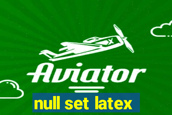 null set latex