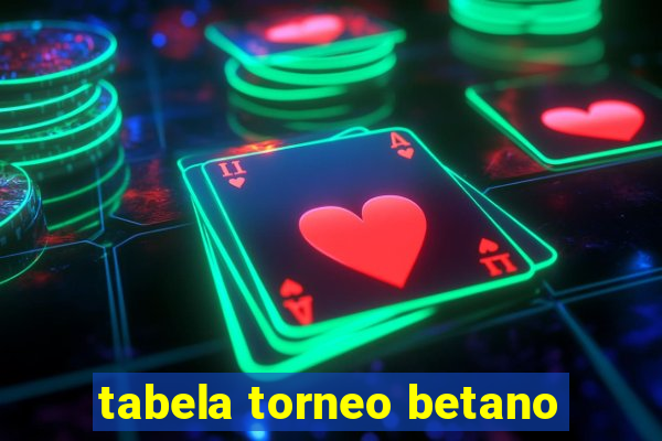 tabela torneo betano