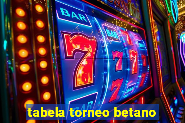 tabela torneo betano