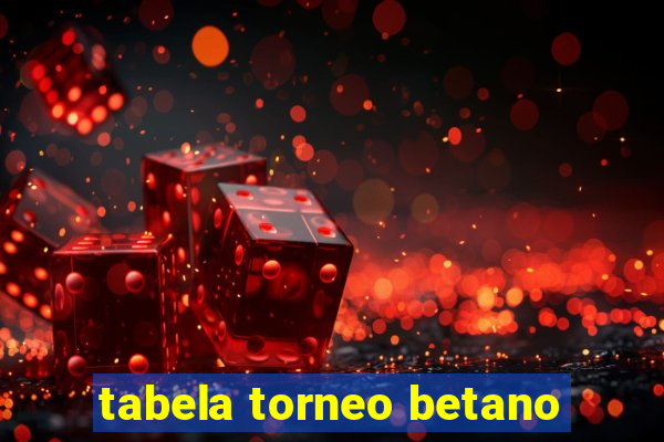 tabela torneo betano