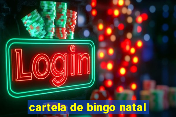 cartela de bingo natal