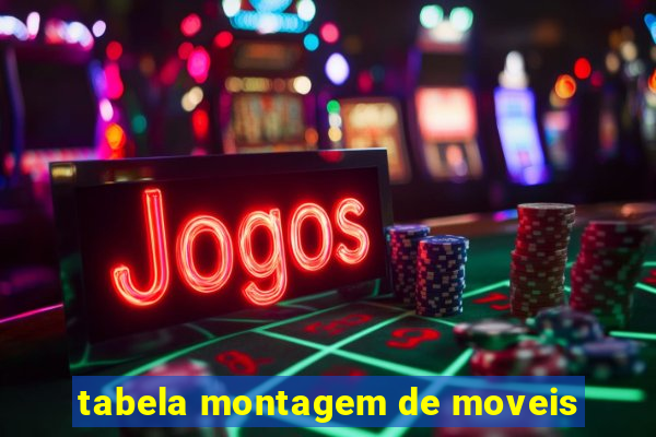 tabela montagem de moveis