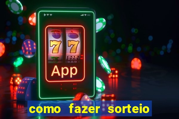 como fazer sorteio de cores online