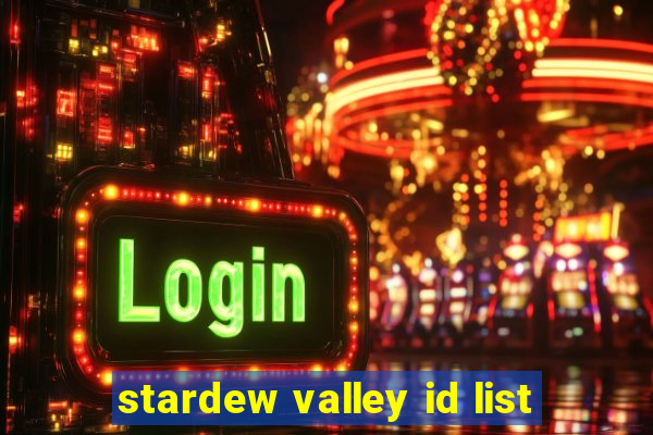 stardew valley id list