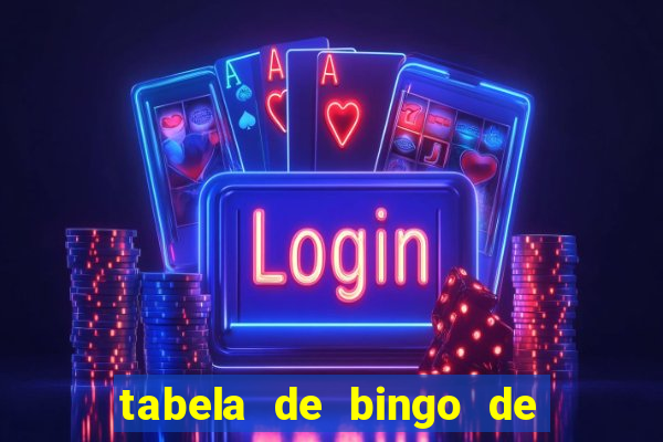 tabela de bingo de 1 a 100