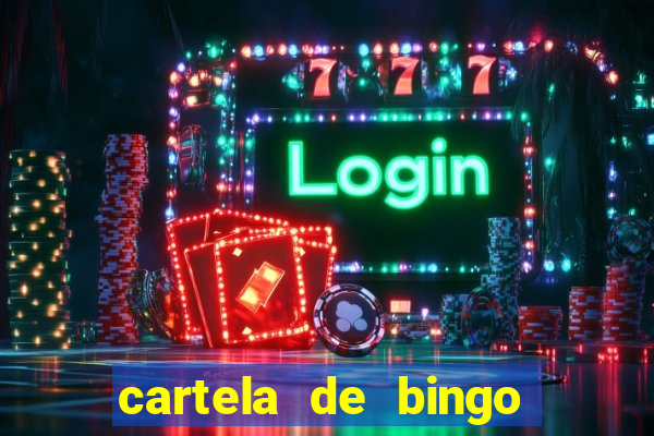 cartela de bingo cha de bebe