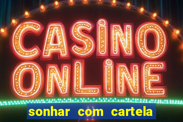 sonhar com cartela de bingo