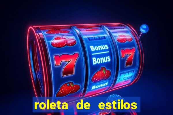 roleta de estilos de roupas